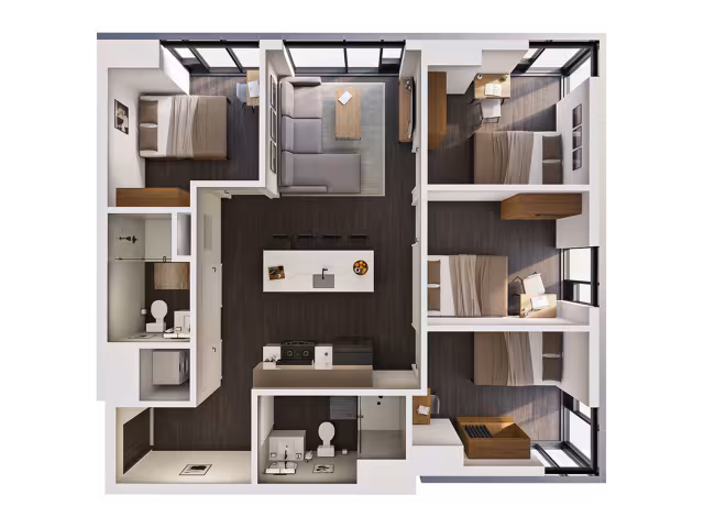 4 Bedroom C Private floor plan